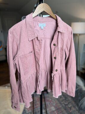 Mud Pie Women’s Pink Jacket Medium Lightweight